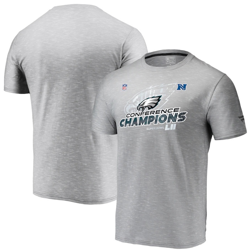 Philadelphia Eagles NFL 2017 NFC Champions T-Shirt Gray Men’s Size Medium M New